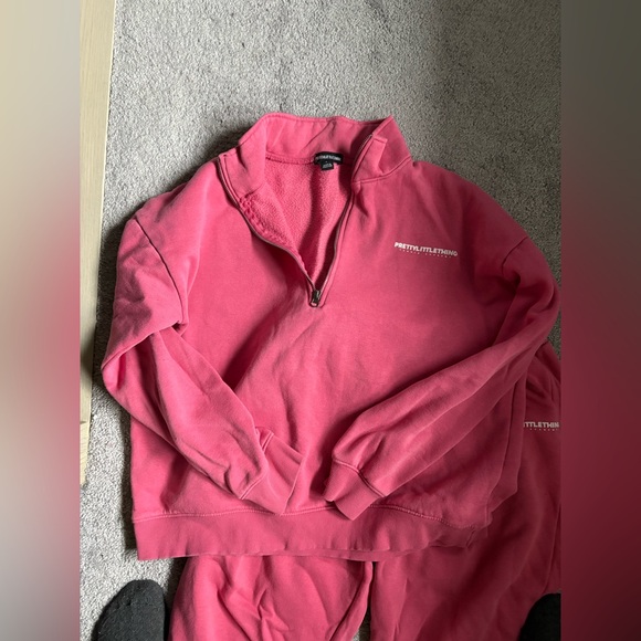 BNWOT Pretty Little Thing pink tracksuit sz L - Picture 2 of 7